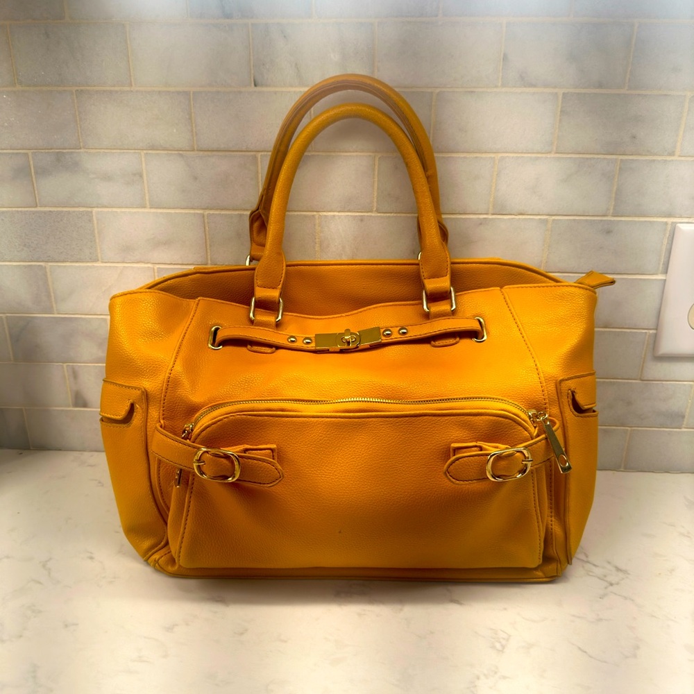 Segolene Paris Hand Bag Good. Mustard Yellow. EUC